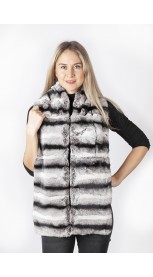 Rex chinchilla fur scarf